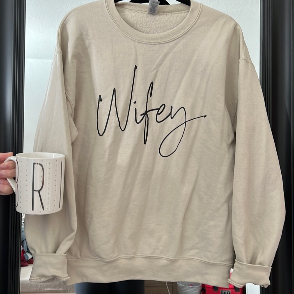 Cream 'Wifey' Sweater